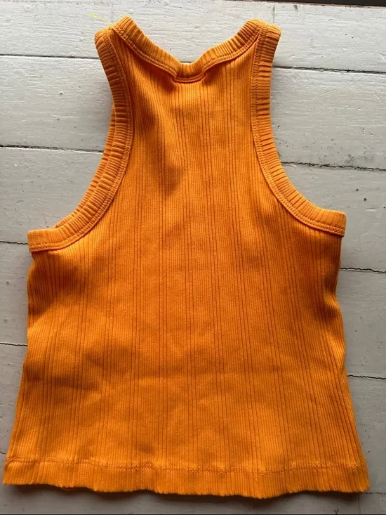 Zara Orange Ribbed Racerback Tank - Picture 4 of 4